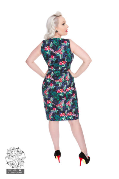 Robe vintage "Asiatique Lilie"