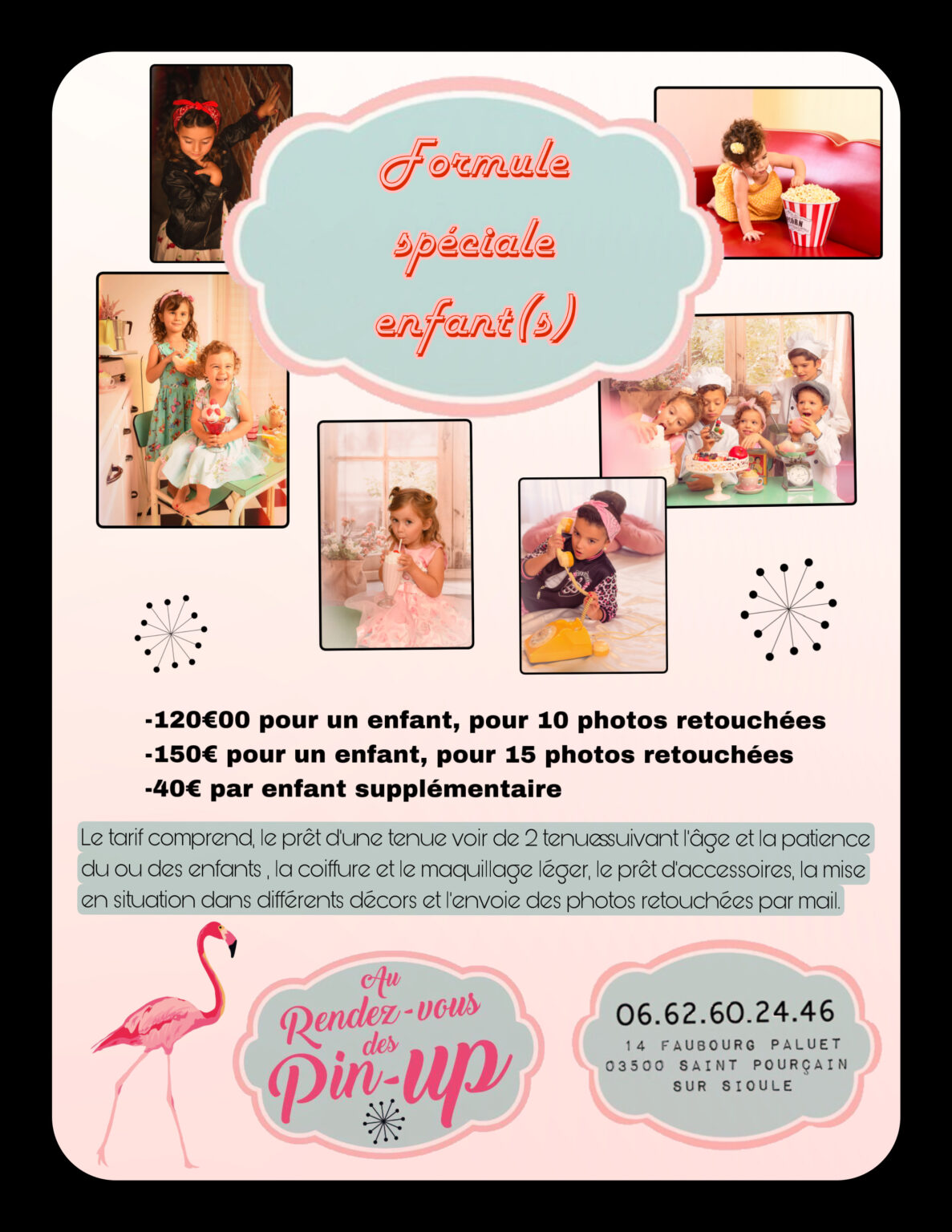 Tarifs shooting photo Au Rendezvous des Pinup